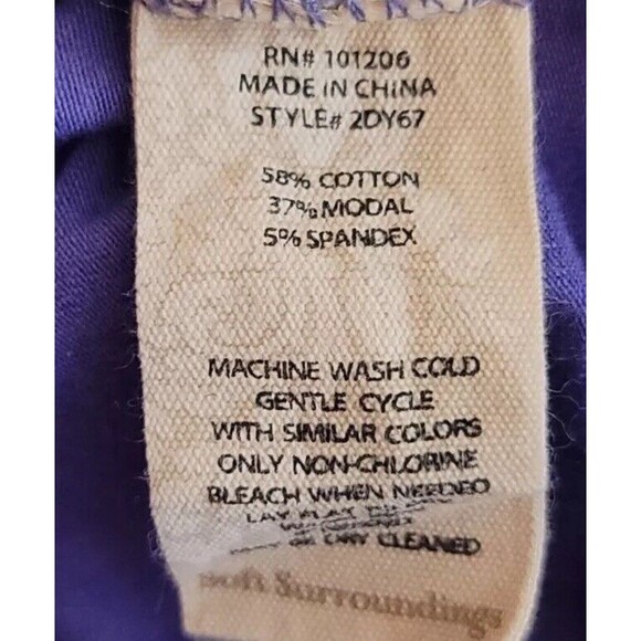 Soft Surroundings Dress Womens L Purple Iris Birdsong Seamed Modal minimalist - Picture 4 of 6